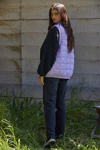 Brielle Lavender Oversized Puffer Vest