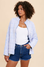 Load image into Gallery viewer, Whitney Burnout Quilted Jacket - Blue