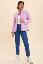 Load image into Gallery viewer, Whitney Burnout Quilted Jacket - Purple