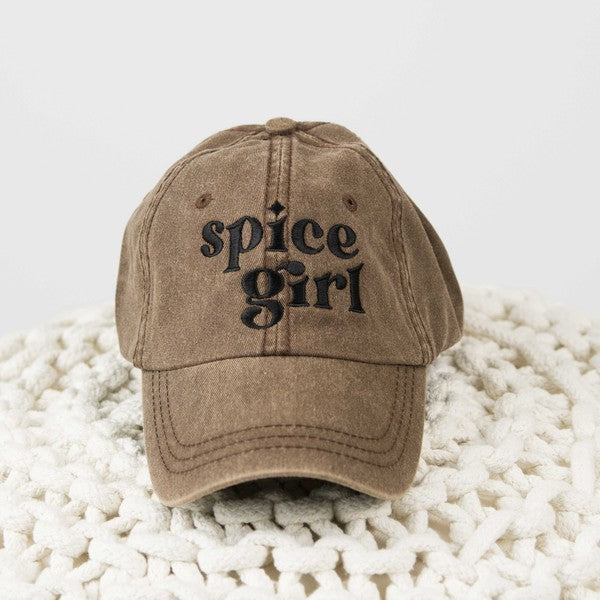 Embroidered Spice Girl Canvas Hat
