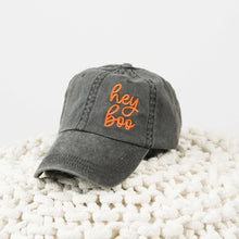 Load image into Gallery viewer, Embroidered Hey Boo Canvas Hat
