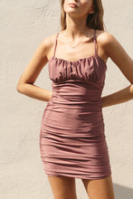 Load image into Gallery viewer, Tamera Ruched Bodycon Mini Dress - Mauve