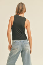 Load image into Gallery viewer, Double Layer High Neck Tank - Black