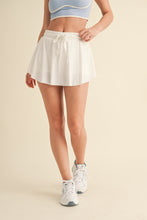 Load image into Gallery viewer, Kellie Curved Hem Active Skort: White
