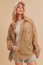 Load image into Gallery viewer, Kelly Button Down Textured Shacket - Golden Hour
