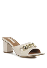 Load image into Gallery viewer, Hotshot Mid Heel Chain Detail Heels