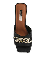 Load image into Gallery viewer, Hotshot Mid Heel Chain Detail Heels