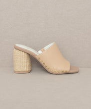 Load image into Gallery viewer, Oasis Society Serena - Studded Raffia Slide Heel