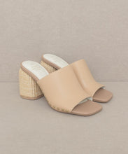 Load image into Gallery viewer, Oasis Society Serena - Studded Raffia Slide Heel