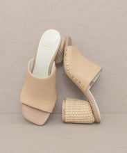 Load image into Gallery viewer, Oasis Society Serena - Studded Raffia Slide Heel