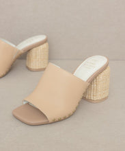 Load image into Gallery viewer, Oasis Society Serena - Studded Raffia Slide Heel