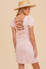 Load image into Gallery viewer, Jane Eyelet Lace Mini Dress - Pink
