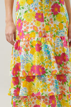Load image into Gallery viewer, Aimee Tiered Flutter Sleeve Floral Midi Dress