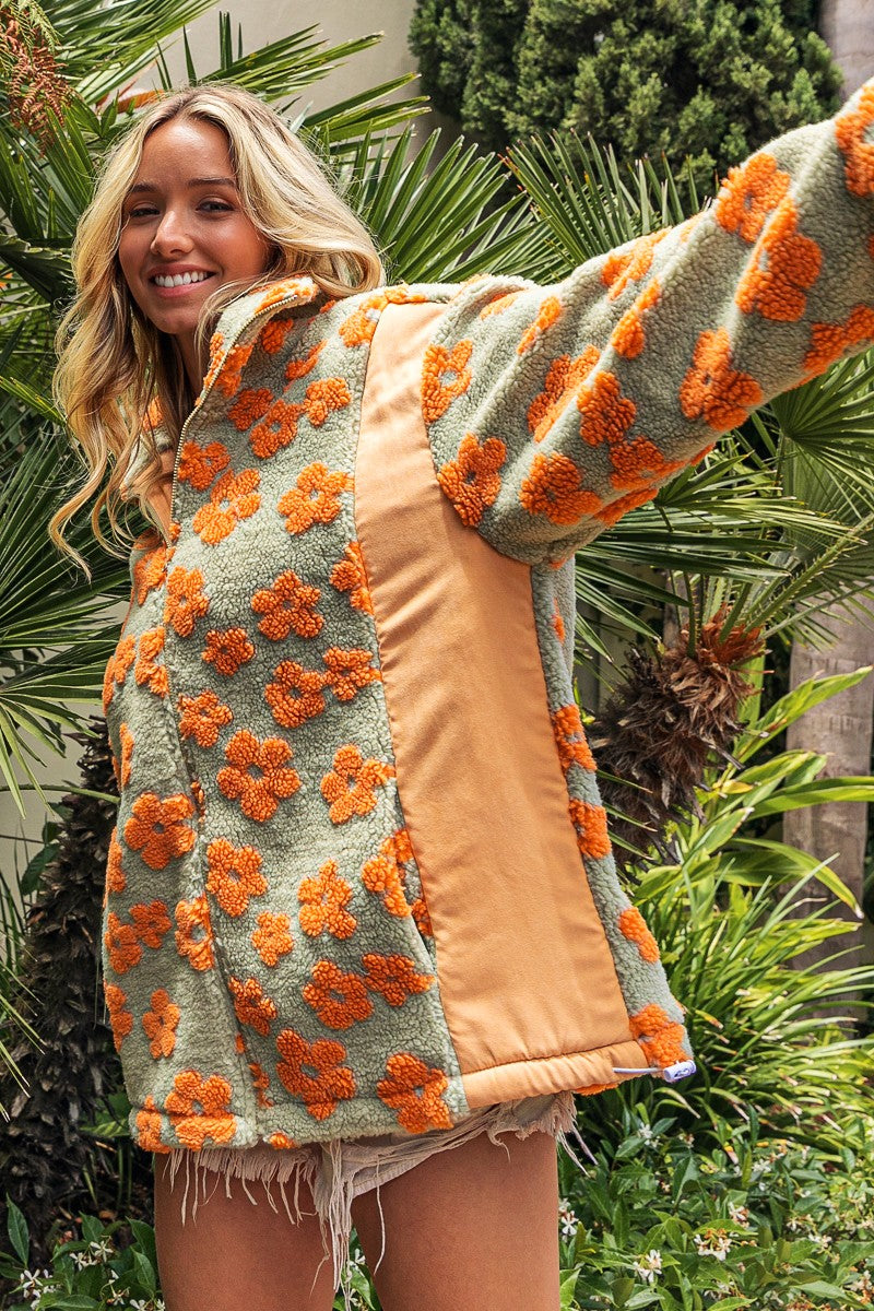 Teagan Floral Sherpa Oversized Jacket – Thread + Vine Boutique