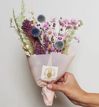 Load image into Gallery viewer, PASTEL PURPLE BLUE GREEN DRIED FLOWERS HOME DECOR GIFT FOR HER PREMIUM FLORAL BOUQUET PRESERVED