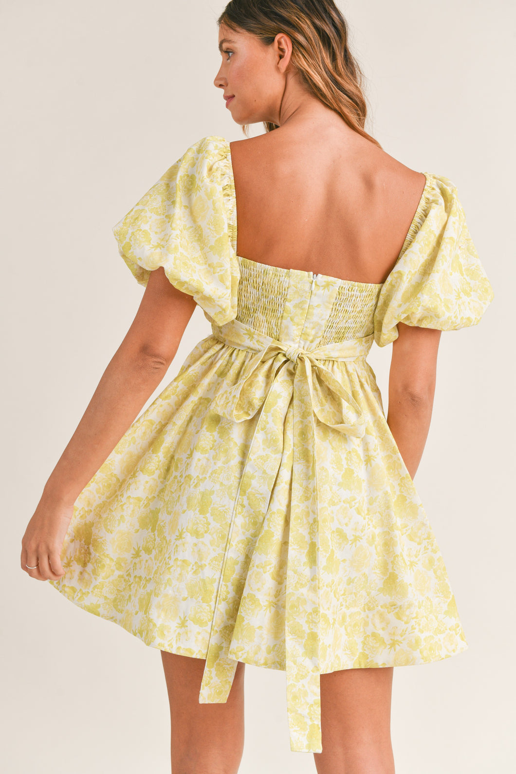 Cameron Floral Puff Sleeve Mini Dress