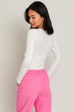 Load image into Gallery viewer, Long Sleeve Round Neck Ribbed Bodysuit