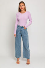 Load image into Gallery viewer, Long Sleeve Round Neck Ribbed Bodysuit