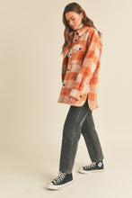 Load image into Gallery viewer, Harlow Brushed Oversized Shacket - Orange