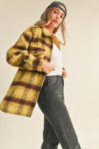 Harlow Brushed Oversized Shacket - Dijon