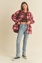 Load image into Gallery viewer, Harlow Brushed Oversized Shacket - Strawberry
