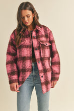 Load image into Gallery viewer, Harlow Brushed Oversized Shacket - Strawberry