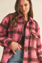 Load image into Gallery viewer, Harlow Brushed Oversized Shacket - Strawberry
