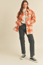 Load image into Gallery viewer, Harlow Brushed Oversized Shacket - Orange