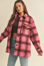 Load image into Gallery viewer, Harlow Brushed Oversized Shacket - Strawberry