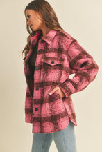 Load image into Gallery viewer, Harlow Brushed Oversized Shacket - Strawberry