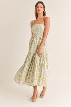 Load image into Gallery viewer, Nora Spaghetti Strap Green Floral Maxi Dress