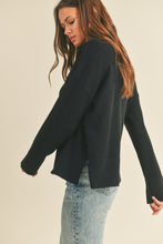 Load image into Gallery viewer, Mariah Basic Crew Neck Sweater - Black