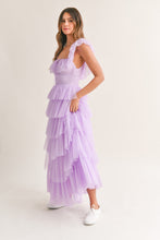 Load image into Gallery viewer, PREORDER Margot Polka Dot Tulle Midi Dress - Lavender