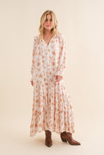 Load image into Gallery viewer, Lynn Floral Print Bohemian Tiered Maxi Dress - Cream