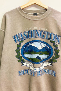 Washington Mt Ranier Pullover Sweatshirt