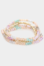 Load image into Gallery viewer, Pastel Stretch Beaded Bracelet Set
