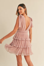 Load image into Gallery viewer, Selena Ruffle Tier Pink Mini Dress