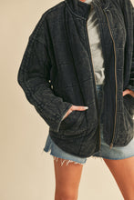Load image into Gallery viewer, Brynne Quilted Dolman Jacket: Black