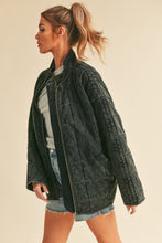 Load image into Gallery viewer, Brynne Quilted Dolman Jacket: Black
