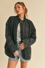 Load image into Gallery viewer, Brynne Quilted Dolman Jacket: Black