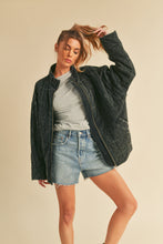 Load image into Gallery viewer, Brynne Quilted Dolman Jacket: Black