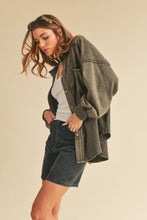 Load image into Gallery viewer, Kelly Button Down Textured Shacket - Grey Skies