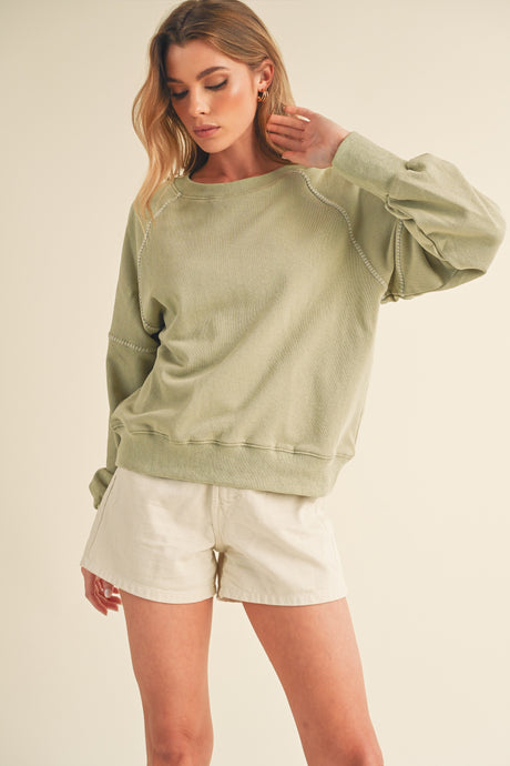 Giselle Exposed Stitch Pullover