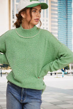 Load image into Gallery viewer, Rachel Mock Neck Exposed Seam Sweater