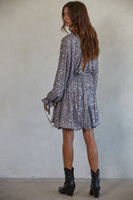 Load image into Gallery viewer, Lola Grey Sequin Deep V Neck Mini Dress