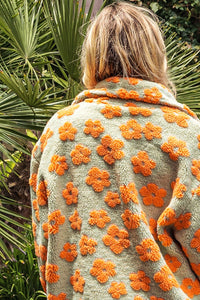 Teagan Floral Sherpa Oversized Jacket