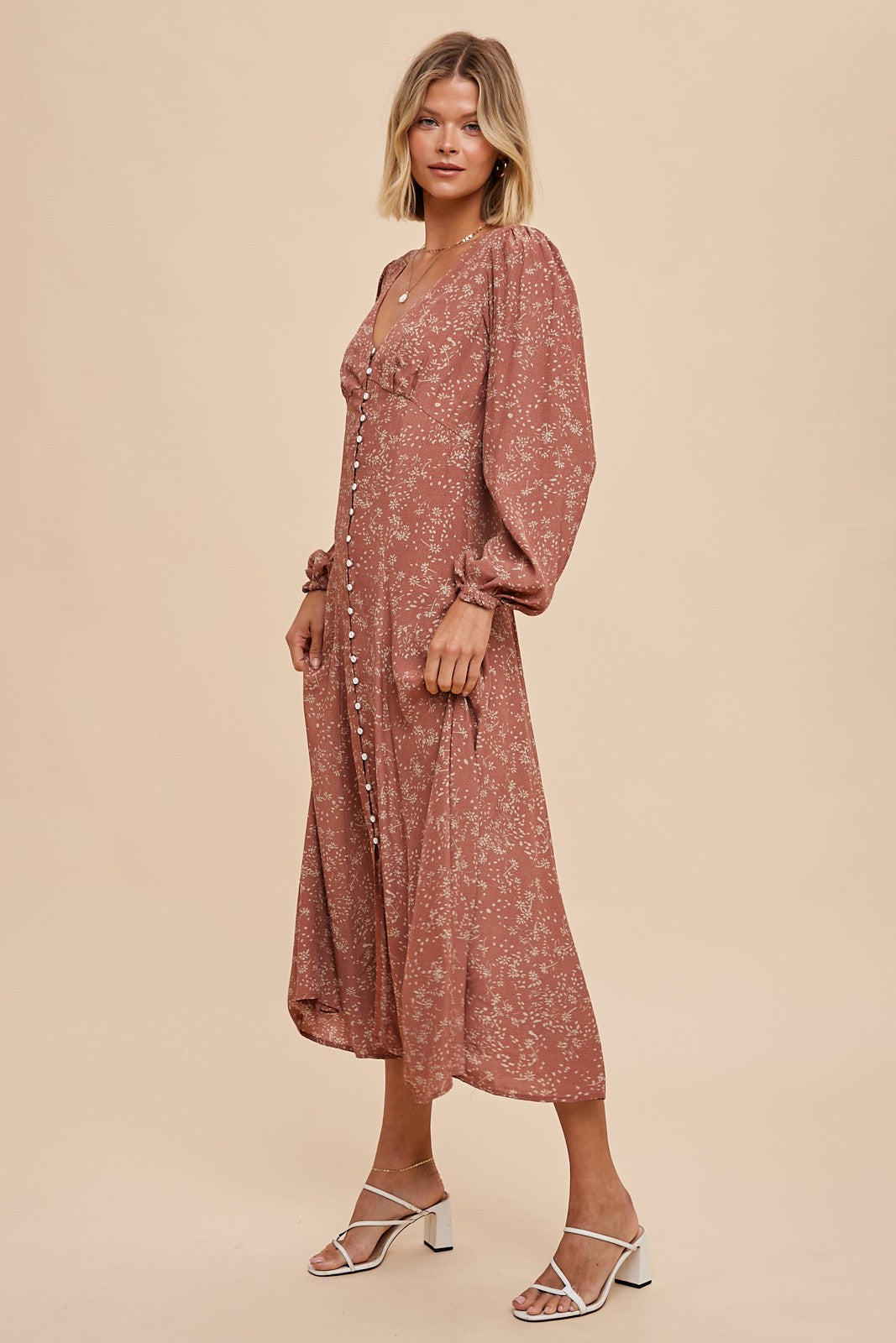 Francie Floral Button Down Maxi Dress