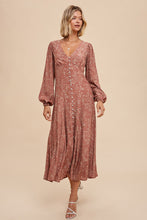 Load image into Gallery viewer, Francie Floral Button Down Maxi Dress - Mauve