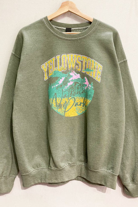 Vintage Yellowstone Pullover Sweatshirt