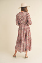 Load image into Gallery viewer, Dianne Floral Long Sleeve Tiered Maxi Dress